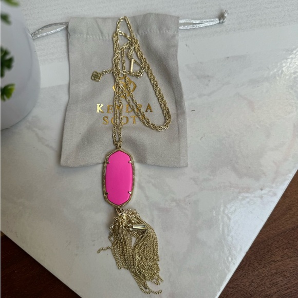 Kendra Scott Womens Rayne Necklace Magenta Gold, New with tags and pouch - Picture 8 of 12